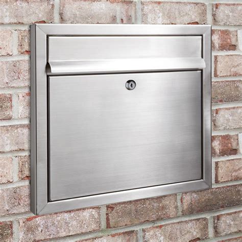 stainless steel wall mount box|wall mount locking mailbox.